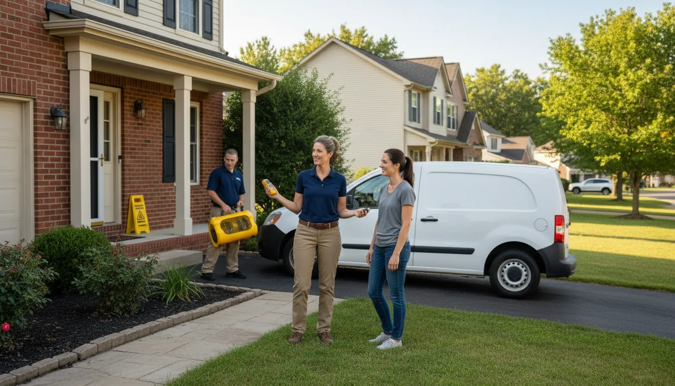 Residential water damage restoration in Mahaska, KS